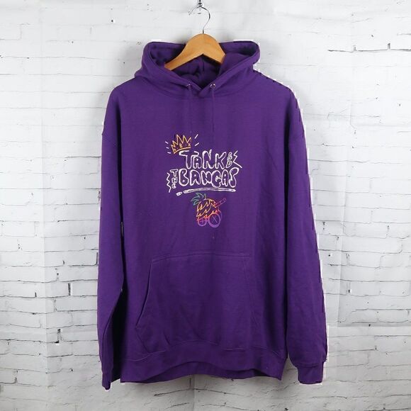 JUST HOODS TANKS AND THE BANGAS PURPLE LONG SLEEVE HOODIE HOODED SWEATSHIRT - Picture 1 of 9